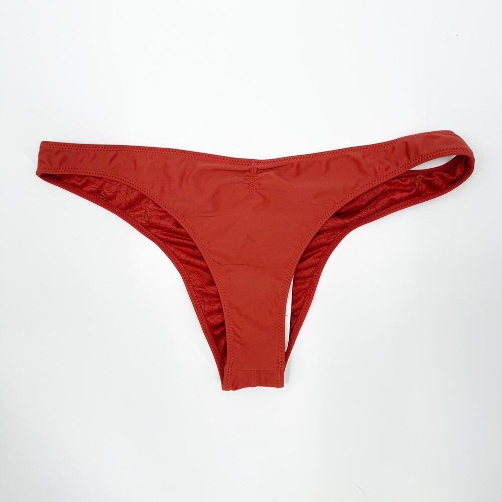 Volcom Bikini Bottom Size XXL Simply Solid NEW Cheeky Ruched Swim Surf Skater